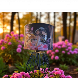 Nachttischlampe handbemalt mit Tölter