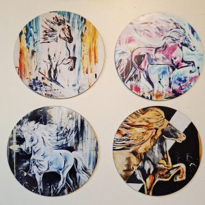 4er Set Kunstdruck Magnete