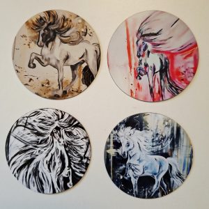 4er Set Kunstdruck Magnete