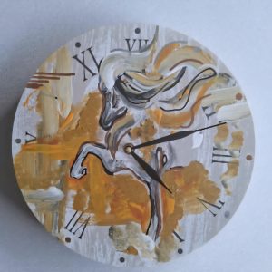 Wanduhr handbemalt Isländer